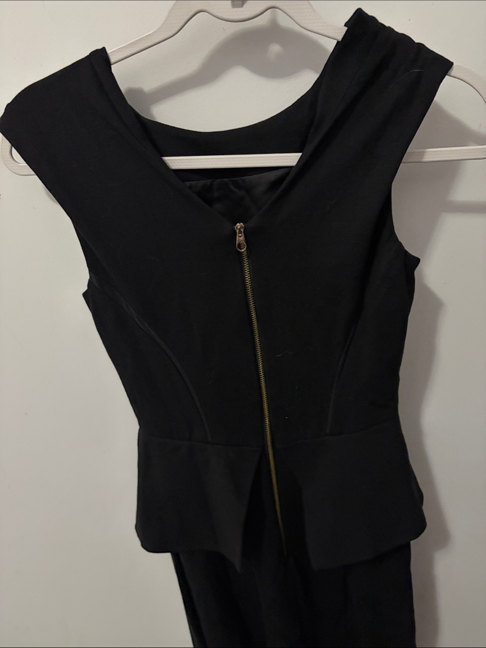 Ted Baker Black Jumpsuit with Gold Zip Detail